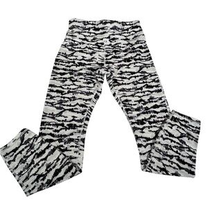 Fabletics Women's  Leggings  Animal Print Black White Tiger Size Med